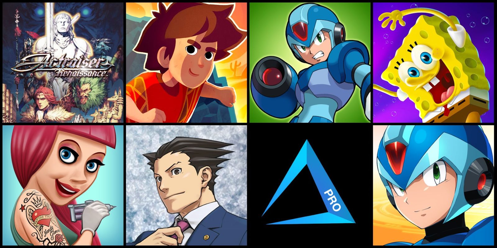 A collage of cartoon characters