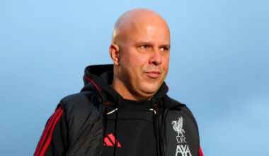 LEEDS, ENGLAND - DECEMBER 06: Arne Slot, Manager of Liverpool, arrives at the stadium prior to the Premier League match between Leeds United and Liverpool at Elland Road on December 06, 2025 in Leeds, England. (Photo by Molly Darlington/Getty Images)