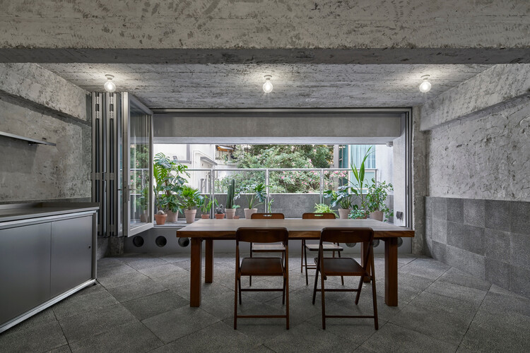 Kiang Malingue, Art Gallery / BEAU Architects - Interior Photography, Dining room, Concrete