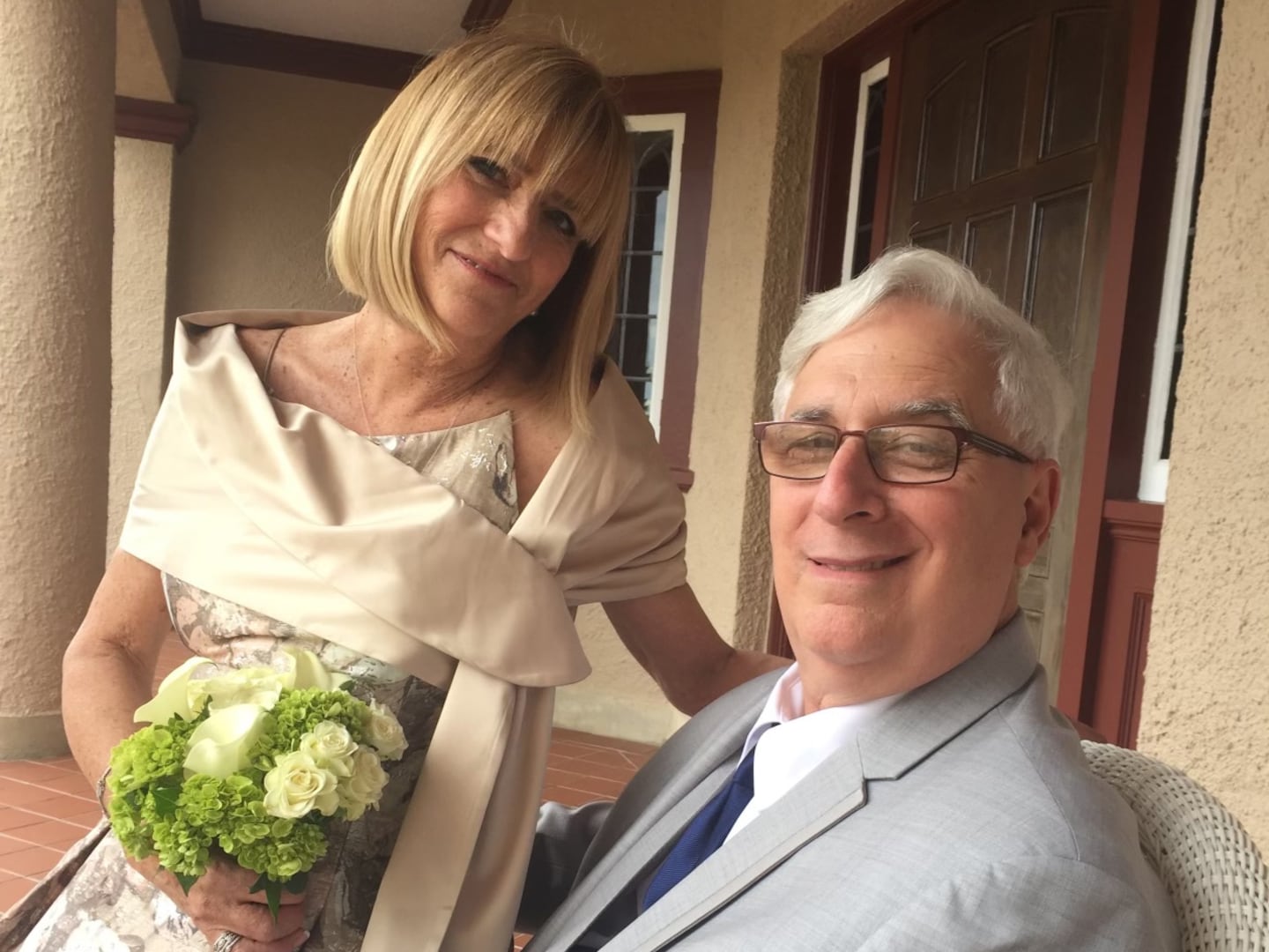 Jane and Michael Brown at their daughter's wedding in 2017.