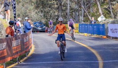 Levi Hone claims the final stage of the 2025 Tour of Bright on Mt Buffalo