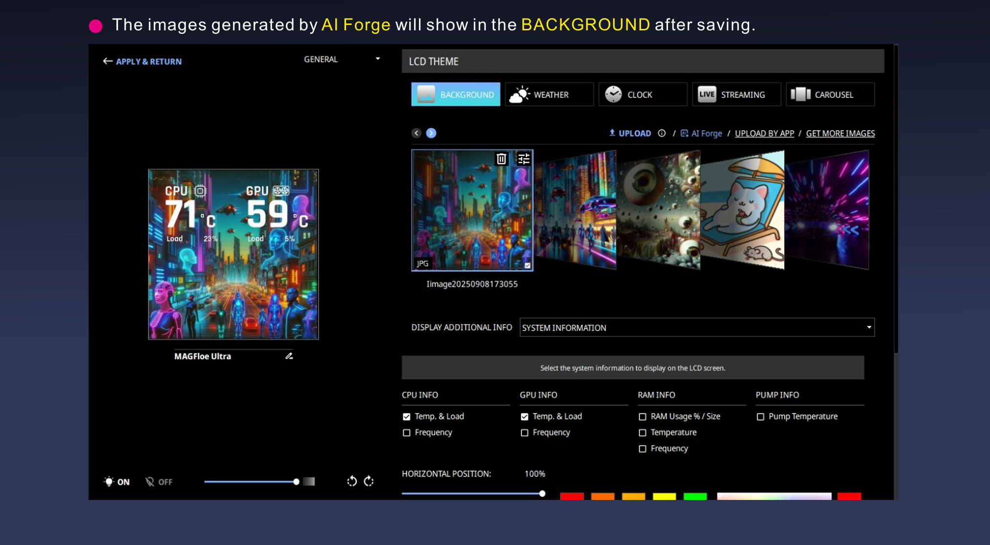 Thermaltake's AI Forge manual describing how it works