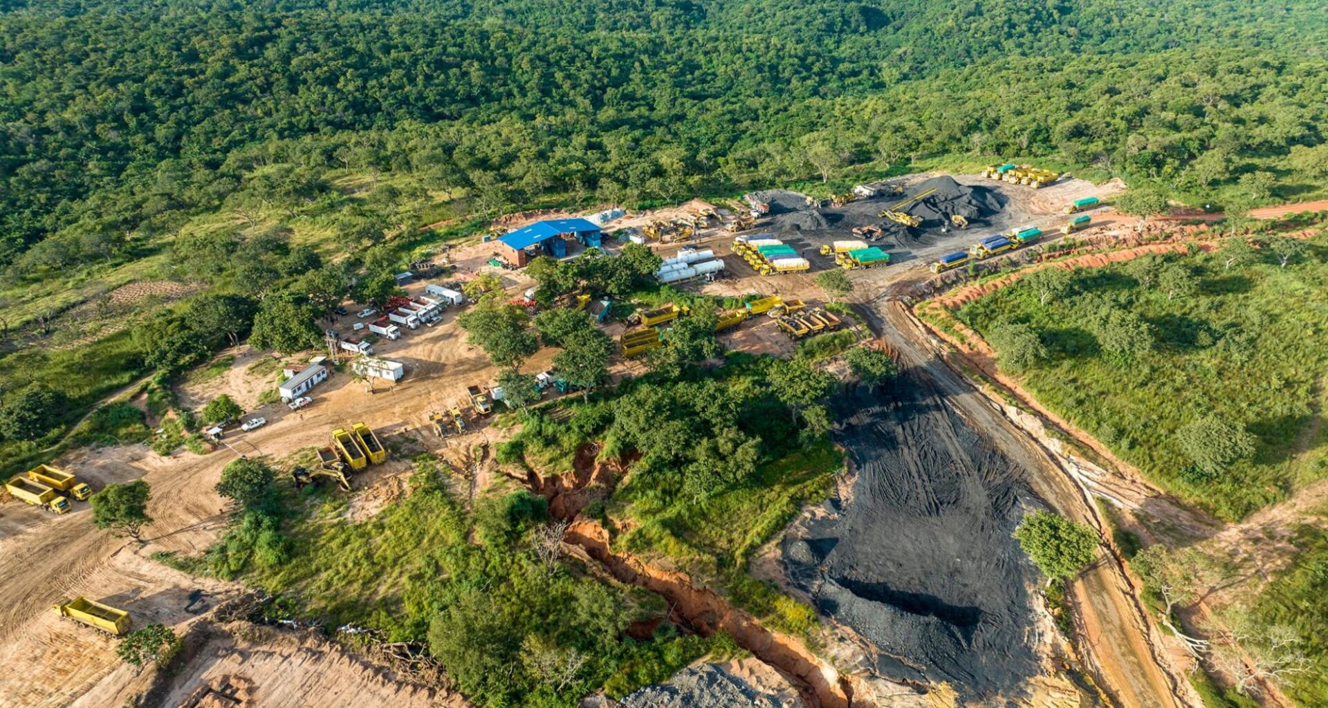 An aerial photo of the coal mine owned by UI Trustee Wilbur Milhouse III's namesake company, released by Enugu state government in 2023.