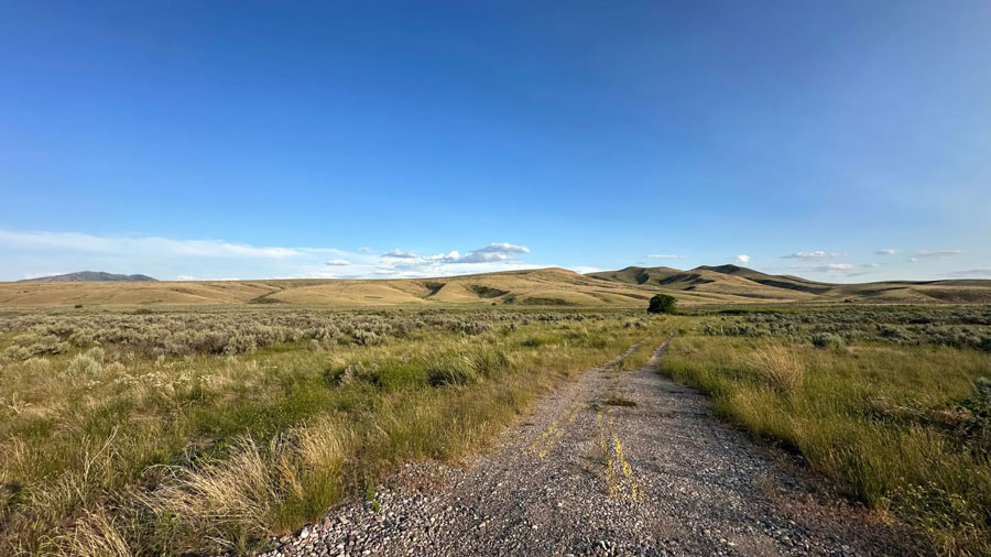 Fort Hall Reservation spans more than 800 square miles in southeastern Idaho with rocky terrain and open range, which poses a challenge in building fiber-optic cable lines for high-speed internet to homes. (Photo by Sarah Jane Tribble/KFF Health News)