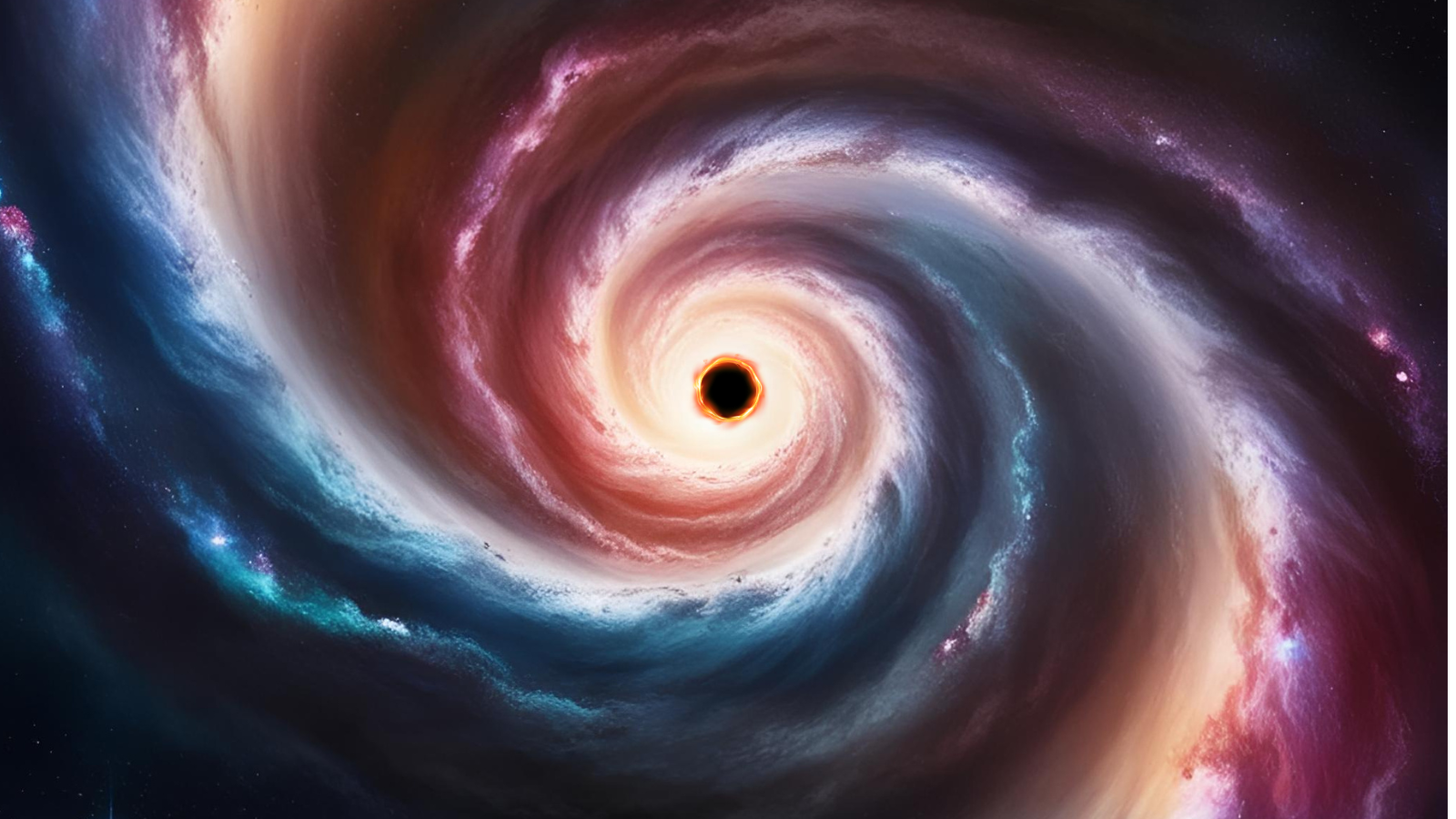 An illustration shows a cosmic tornado flowing around Sgr A* the Milky Way's central supermassive black hole