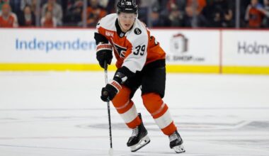 Flyers winger Matvei Michkov has made recent progress after a tough start to the season.