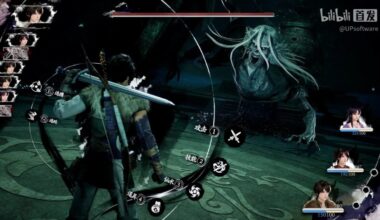 A warrior enters a turn-based battle against a monster.