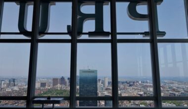 How tall are the Prudential Tower letters?