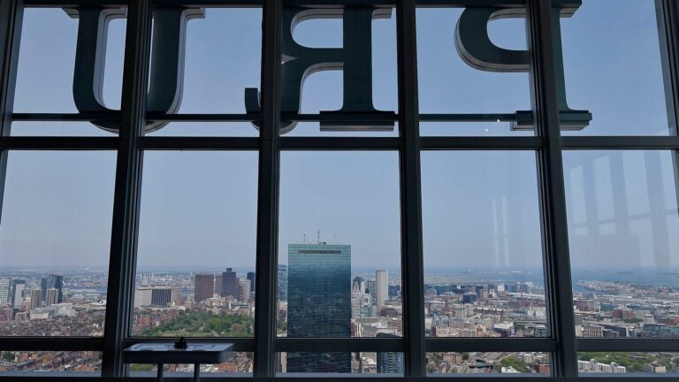 How tall are the Prudential Tower letters?