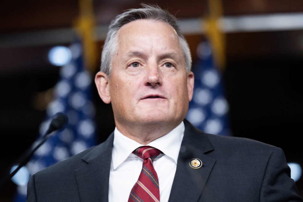 Rep. Bruce Westerman (R-Ark.) speaks during a news conference in the U.S. Capitol Visitor Center on Oct. 22. Credit: Williams/CQ-Roll Call, Inc via Getty Images