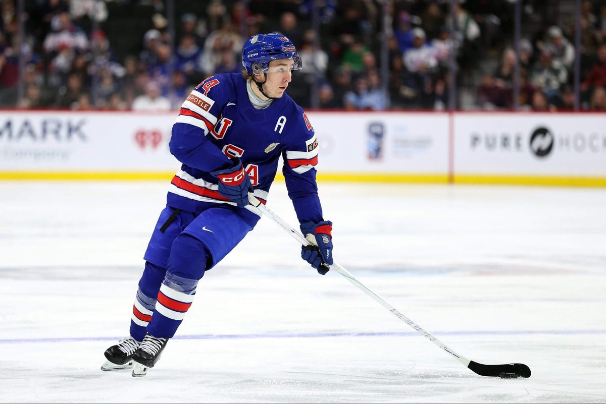 Team USA’s Cole Hutson stretchered off ice against Switzerland at World Juniors