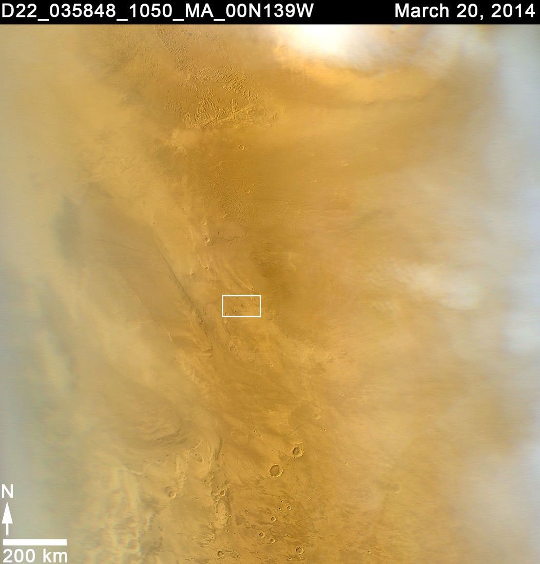 Impact Mark Found In Mars Weathercam Image