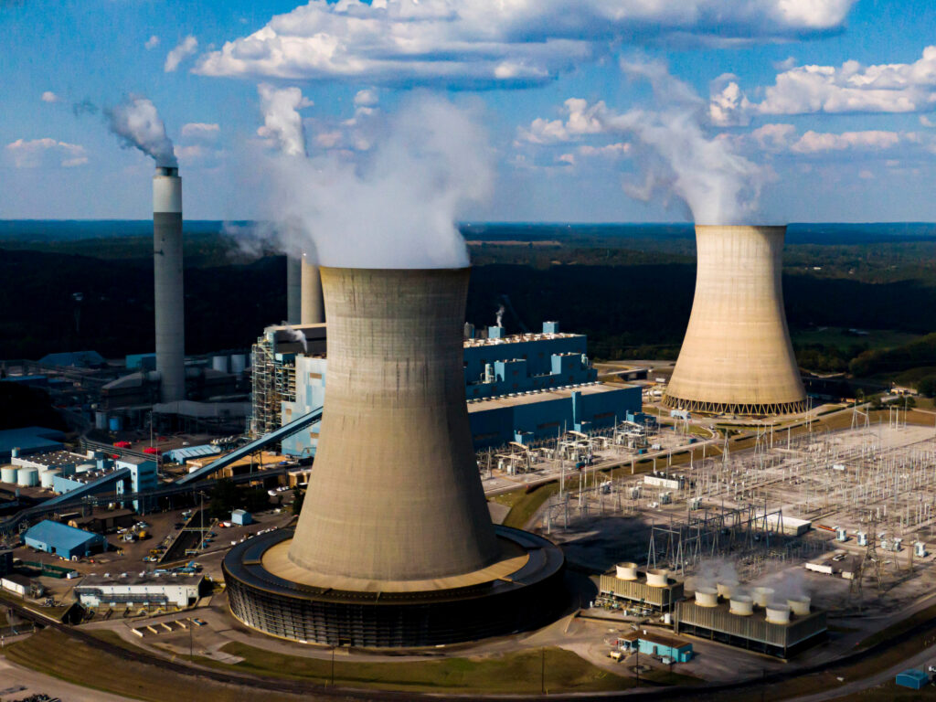 Coal ash is the primary waste product of burning coal to produce electricity at facilities like this one in Jefferson County, Alabama. Credit: Lee Hedgepeth/Inside Climate News