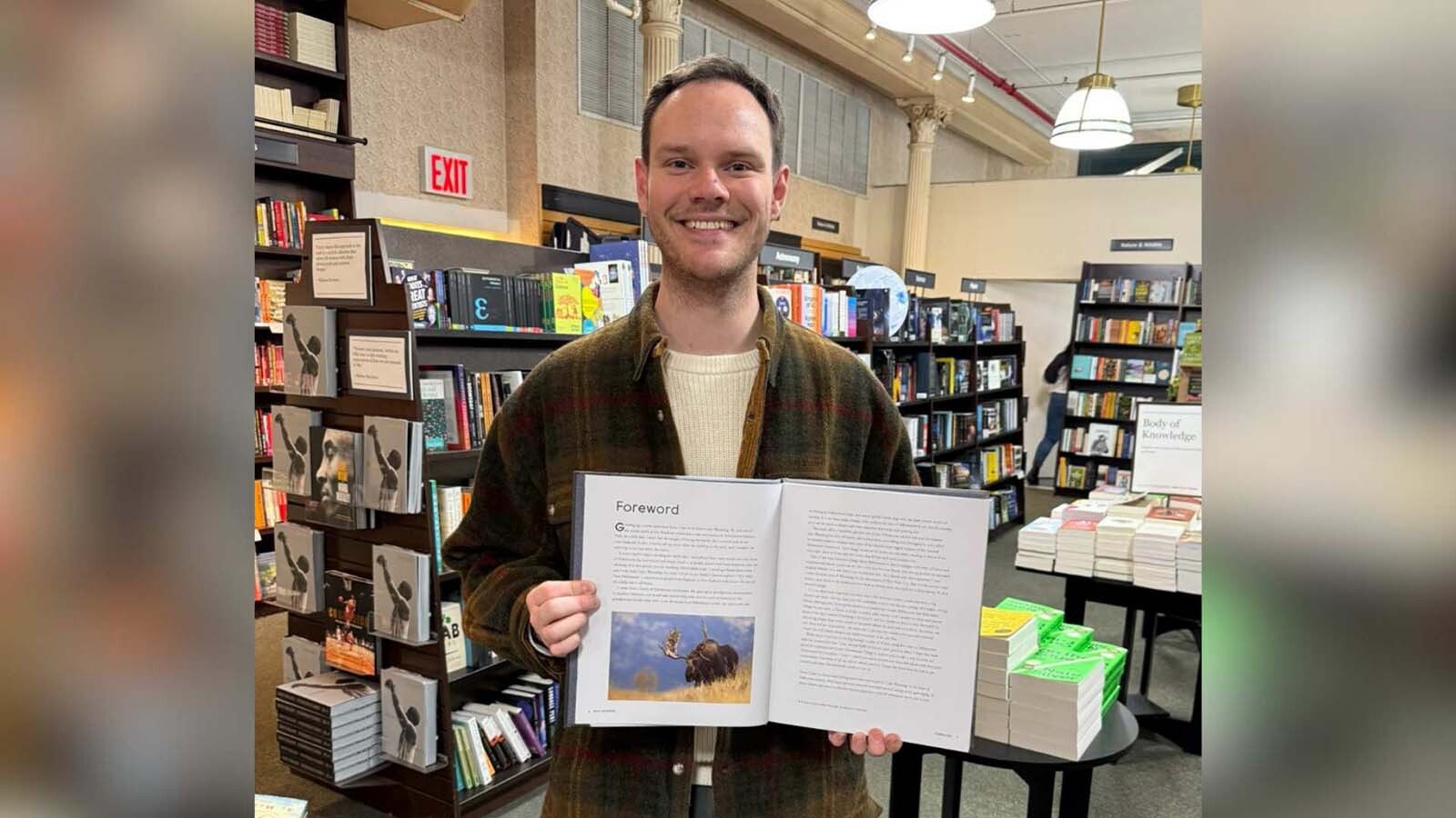 Juli Cook of Cody grew up in the shadow of Yellowstone National Park watching its famous wildlife. Now an emerging photographer, her debut book marries her breathtaking wildlife images and the stories behind the photos. Here brother Trevor Cook found the book on the shelves of a Barnes & Noble store in New York City.