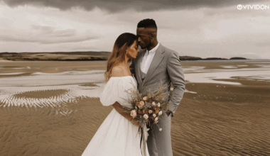 Animation of the Vividon relighting plug-in, demonstrating curated lighting for a wedding portrait of a bride and groom outdoors in the desert