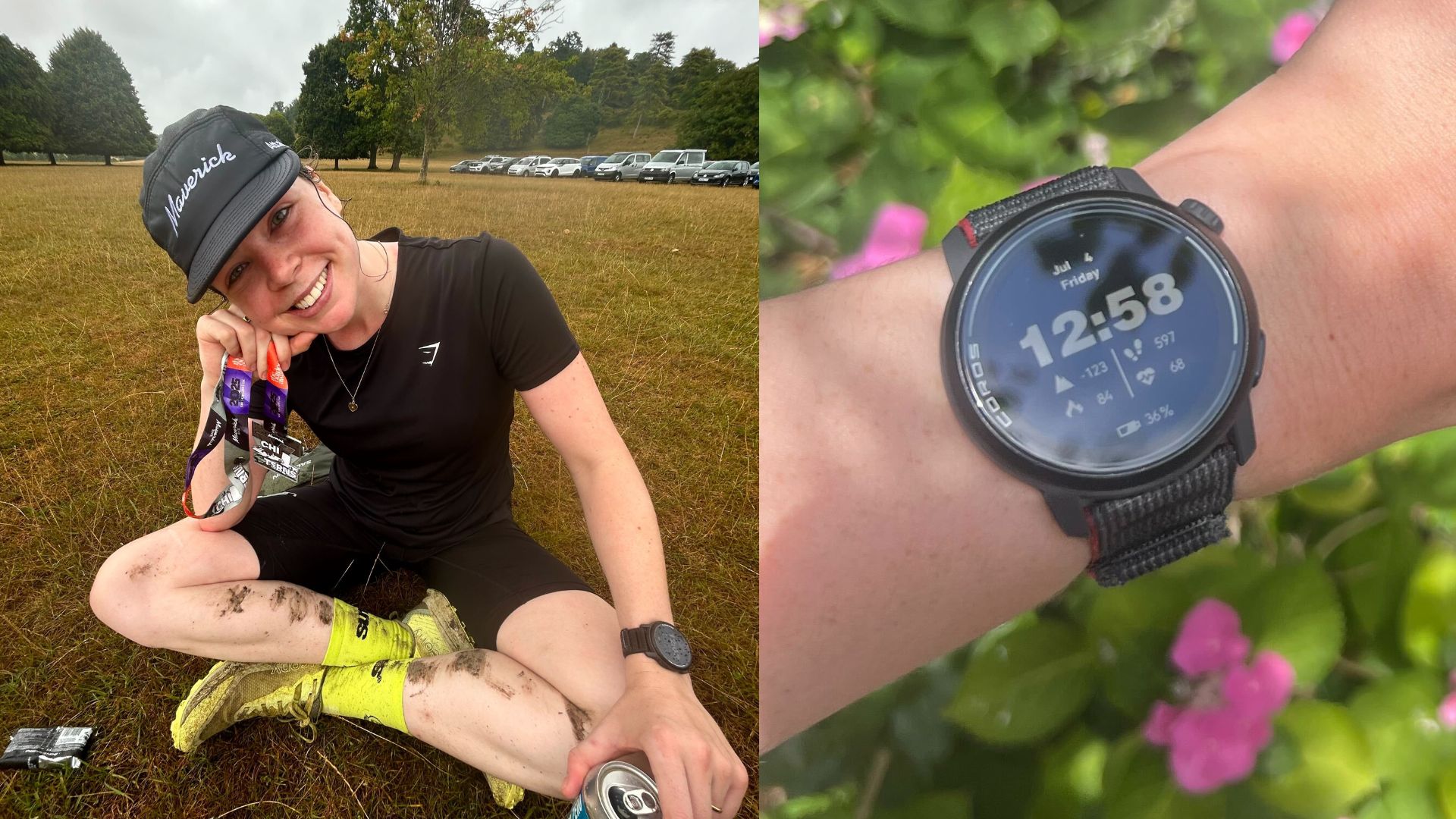 Grace Walsh wearing the Coros Pace 3 running watch