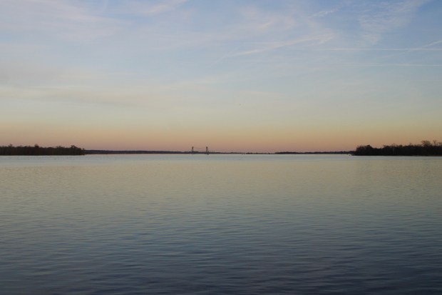 The James River today as seen from Old City Point Park in Hopewell, where the Kepone spill originated in 1975. The largest concentrations of Kepone didn't settle in front of Hopewell, but in downstream areas. (James W. Robinson/The Virginia Gazette)