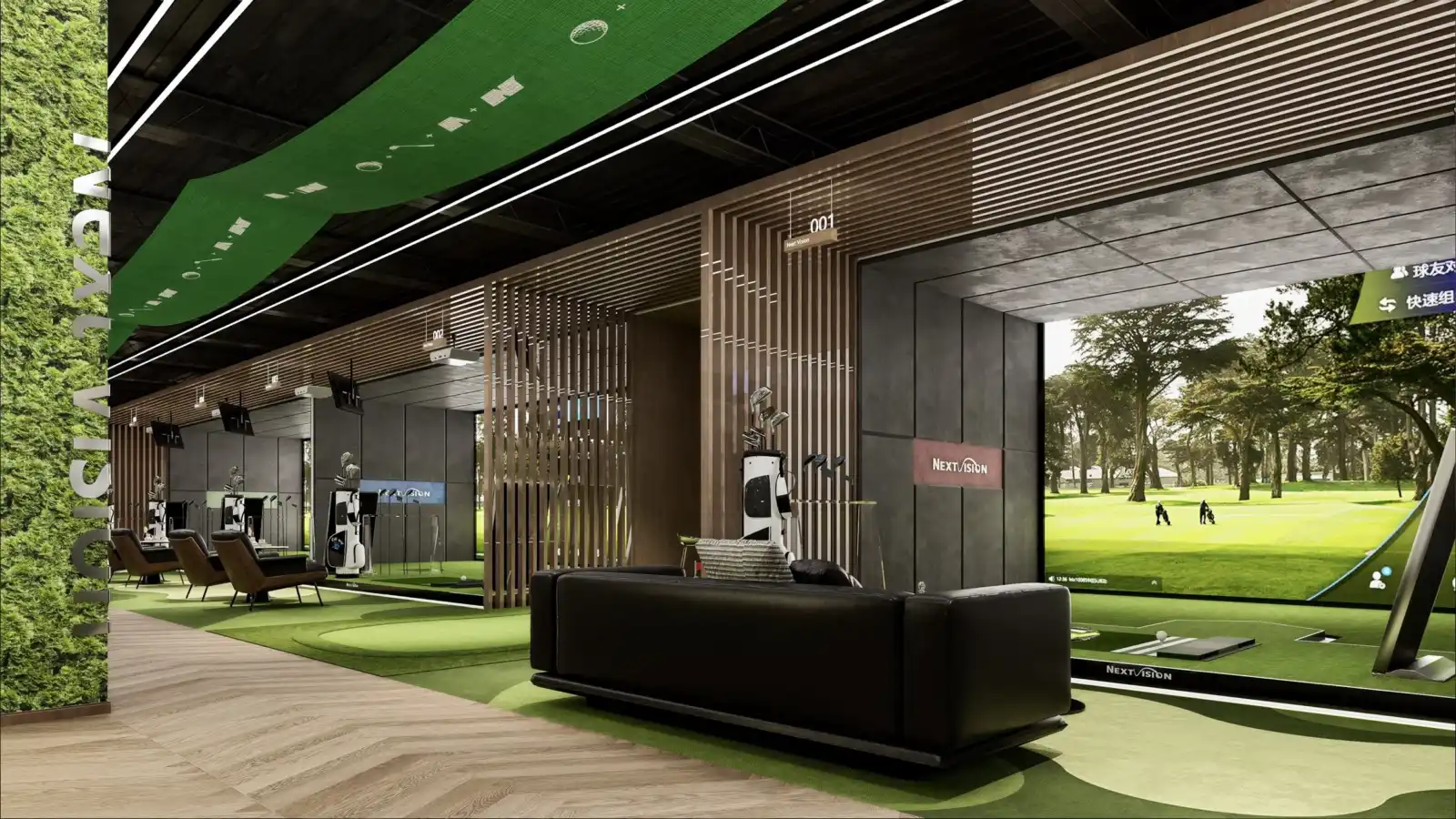 Indoor golf club and cafe swings for spring opening in Merrifield