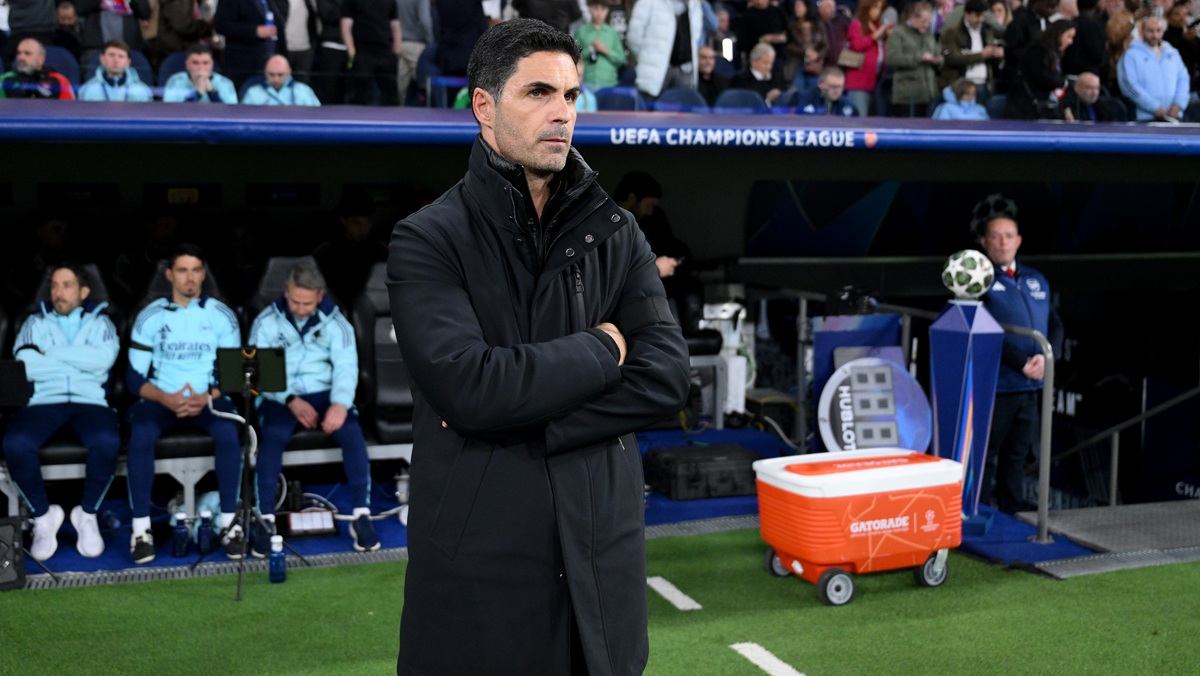 Mikel Arteta at the Bernabeu
