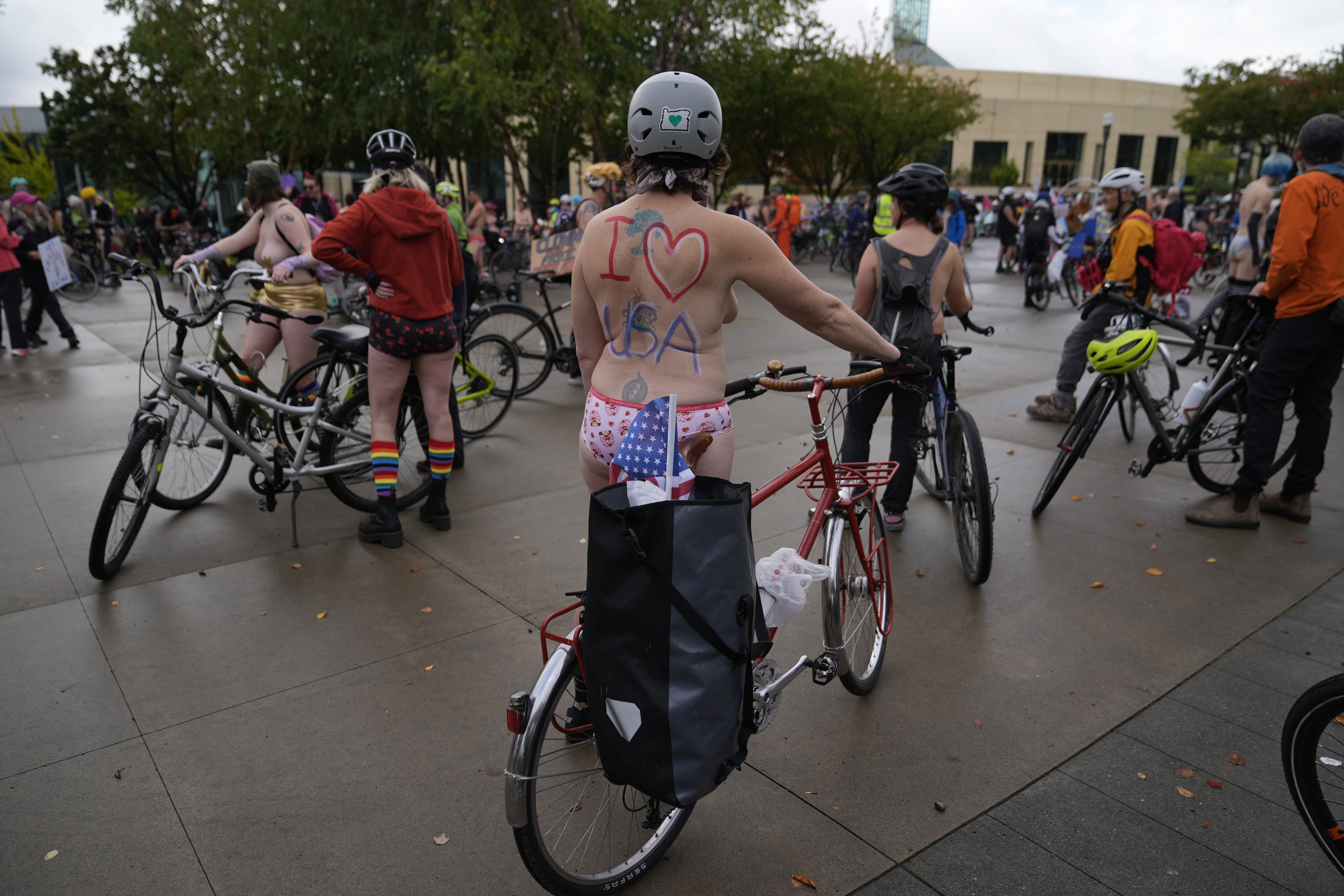 ICE agents clashed with participants in the Portland Naked Bike Ride in October