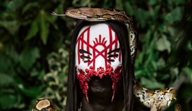 Vessel from Sleep Token with a snake on his head