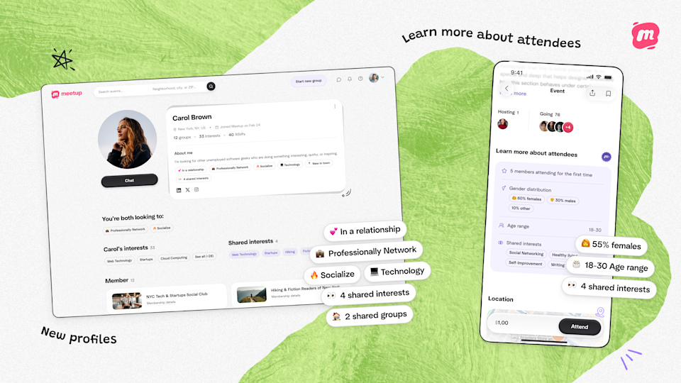 Soon, Meetup users will be able to see a breakdown of the people who have signed up for an event.