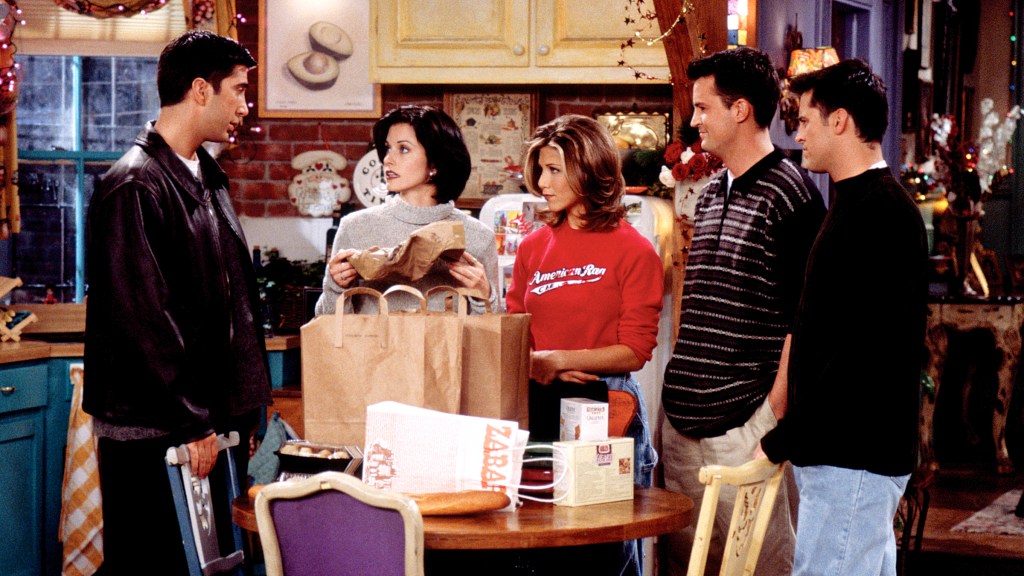 Ross, Monica, Rachel, Chandler, and Joey in Friends Season 2