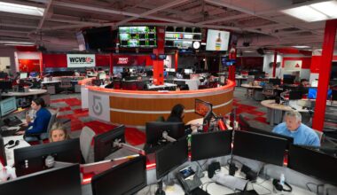 WCVB-TV's newsroom in Needham.