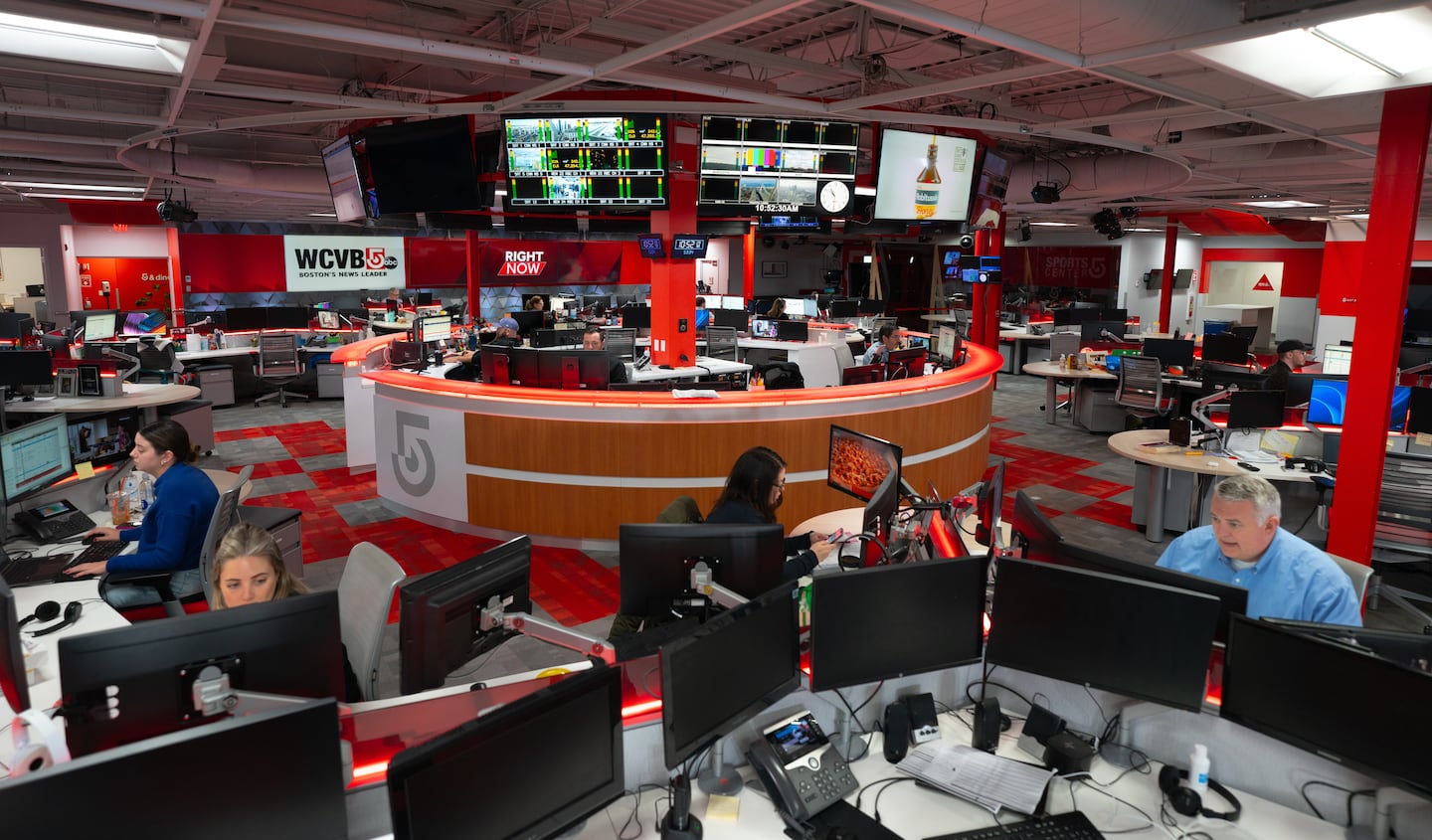 WCVB-TV's newsroom in Needham.
