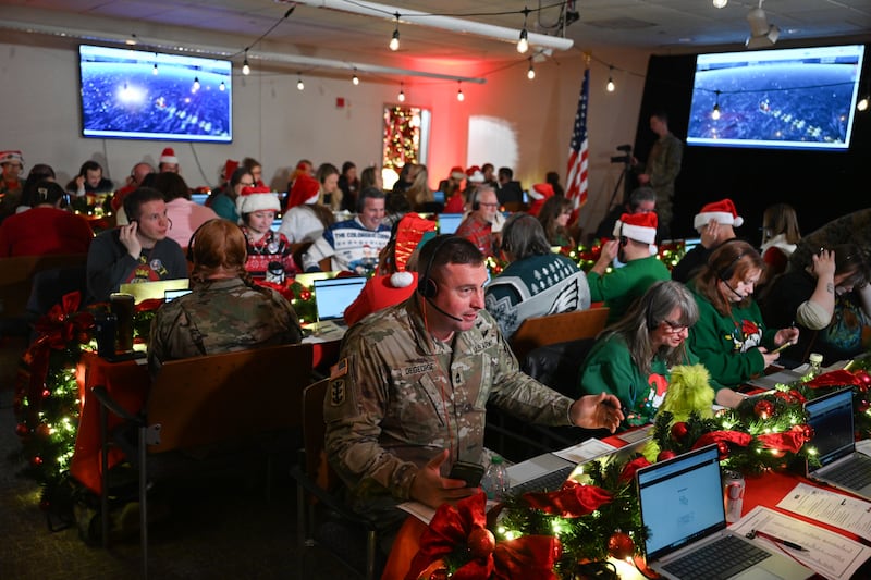 NORAD volunteers tracking Santa
