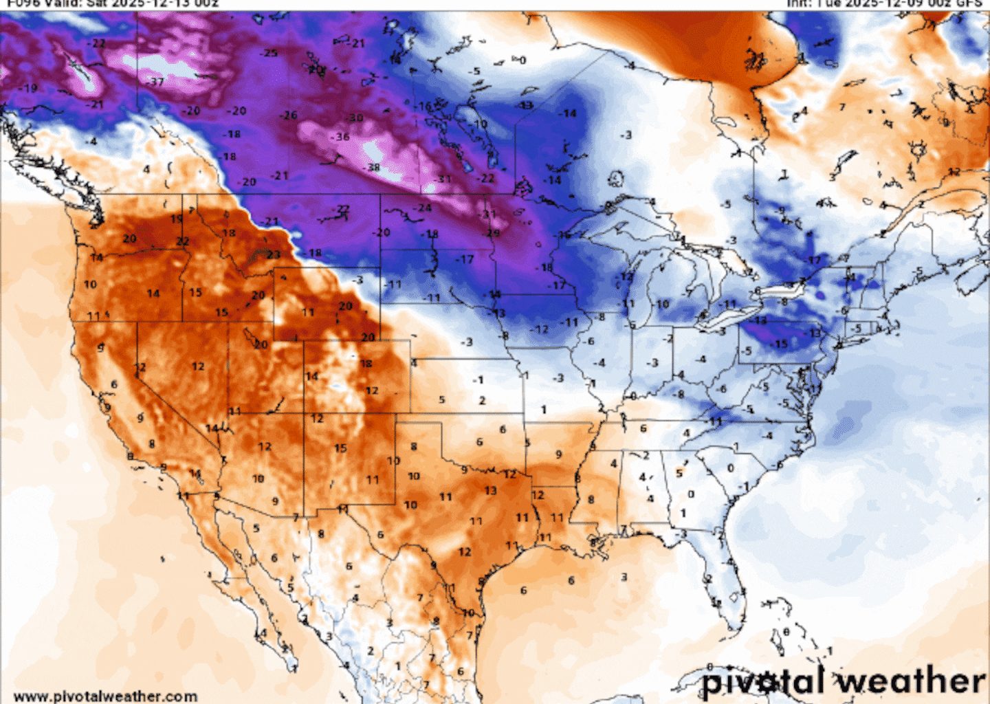 Temperatures will sink to 20 to 30 degrees below average across New England late Sunday and Monday.