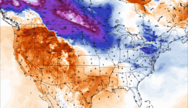 Temperatures will sink to 20 to 30 degrees below average across New England late Sunday and Monday.