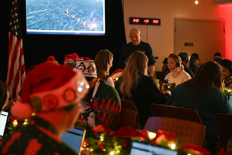 NORAD volunteers tracking Santa