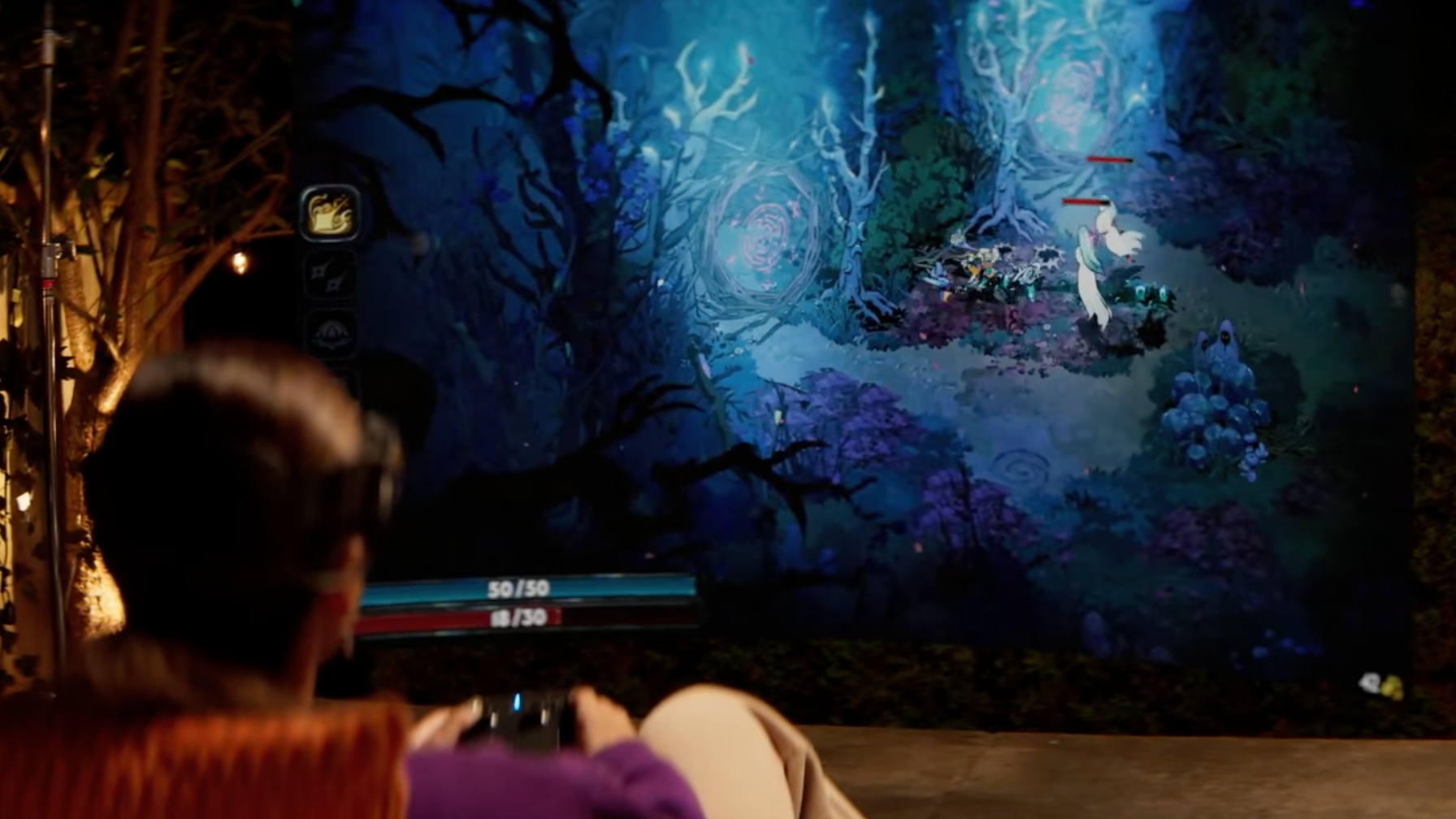 Person using Valve Steam Frame with controller