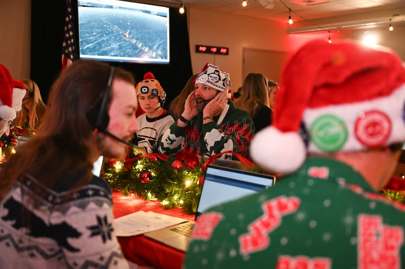 NORAD volunteers tracking Santa