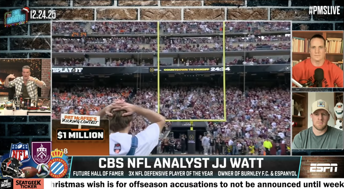 Pat McAfee confronts anonymous source critical of 'GameDay' kicking contest