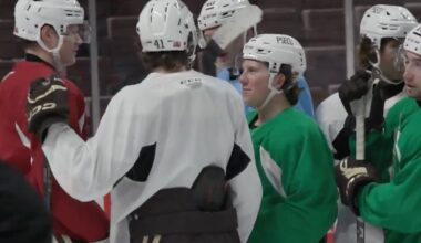 Full-of-personality Andrew Cristall delivers hoops challenges, Ilya Protas chirps, and a personal rash question while mic’d up for Hershey Bears