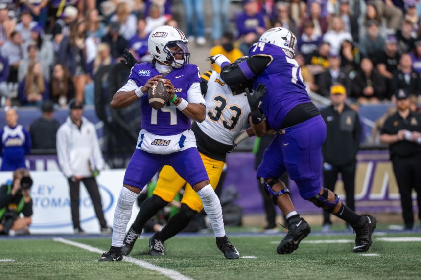 James Madison quarterback Alonza Barnett III has led the Dukes' offense this season with 35 touchdowns -- 21 passing and 14 rushing.