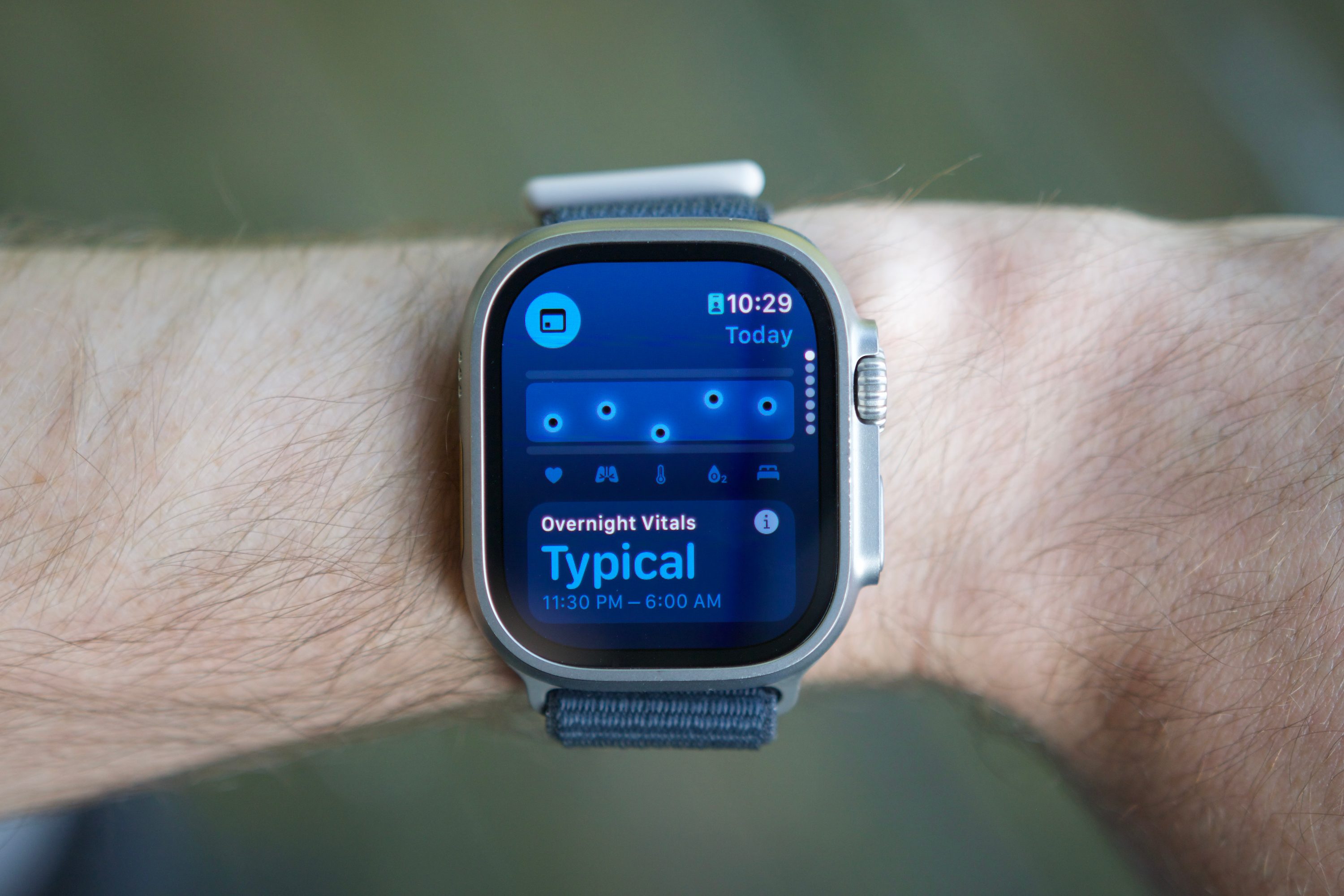 Vitals app on Apple Watch