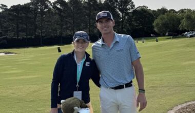 Hunter Eichhorn, right, pictured with girlfriend Sarah Busey, captured medalist honors at the Second Stage Q-School qualifier in Savannah