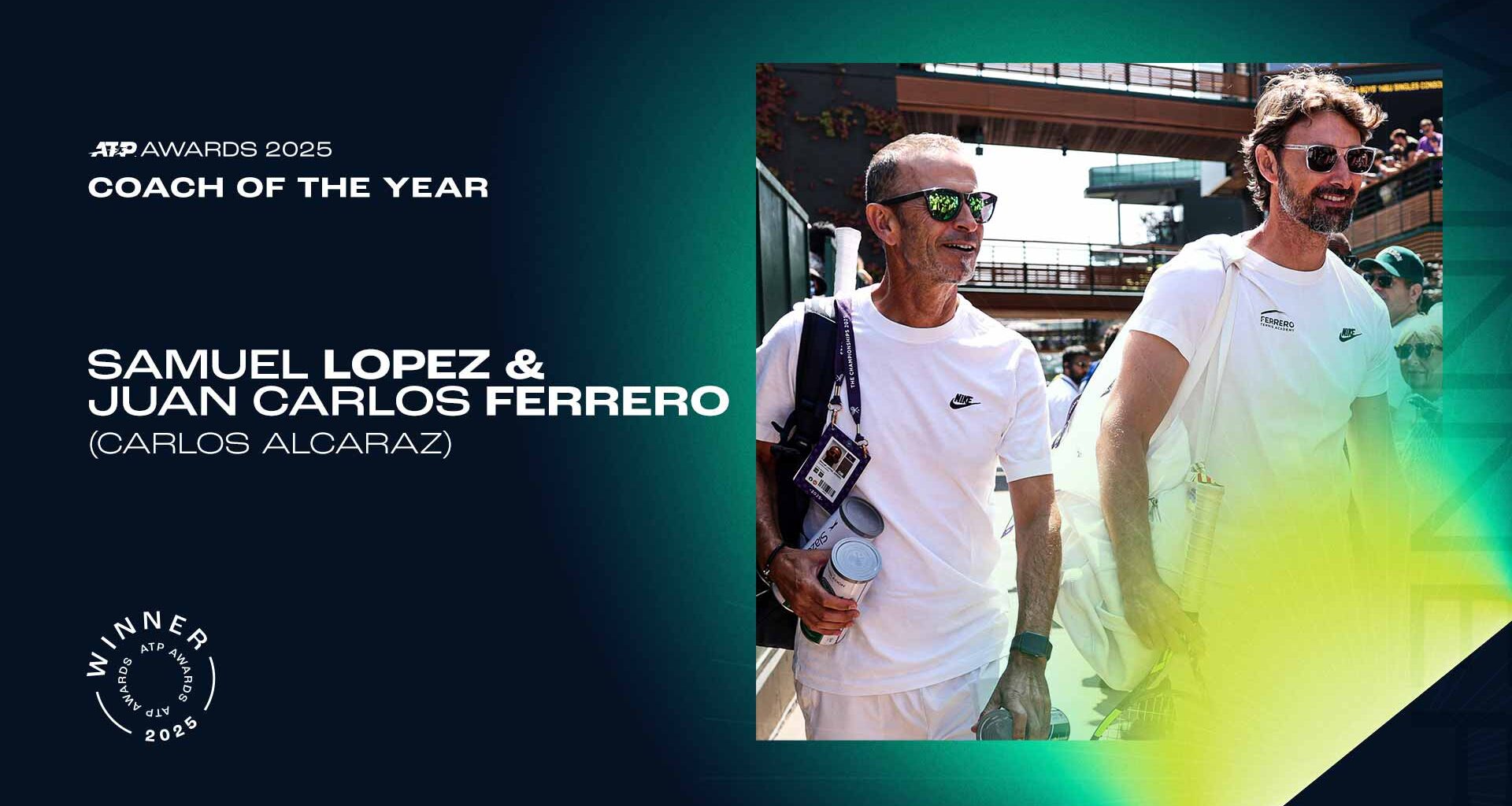 Juan Carlos Ferrero & Samuel Lopez win Coach of the Year in the 2025 ATP Awards | ATP Tour