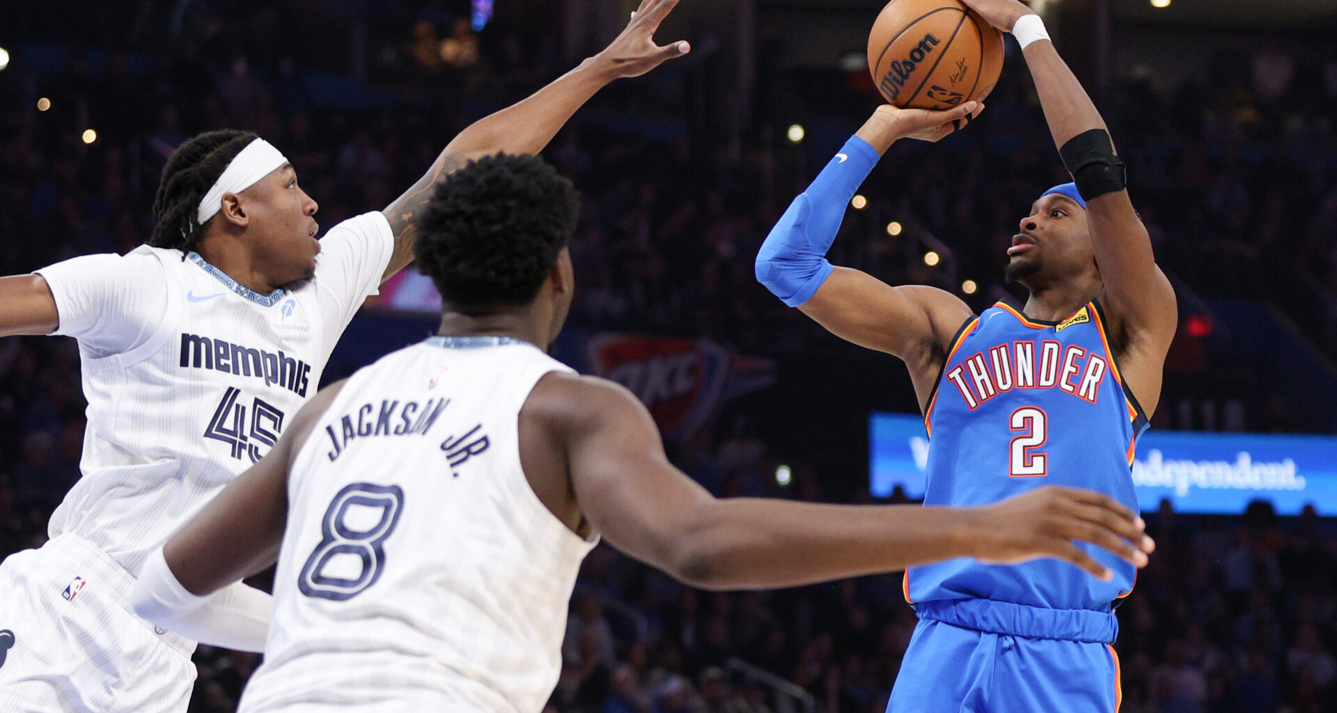 Gilgeous-Alexander scores 31, Thunder rebound from 2 losses in 3 games to beat Grizzlies 119-103