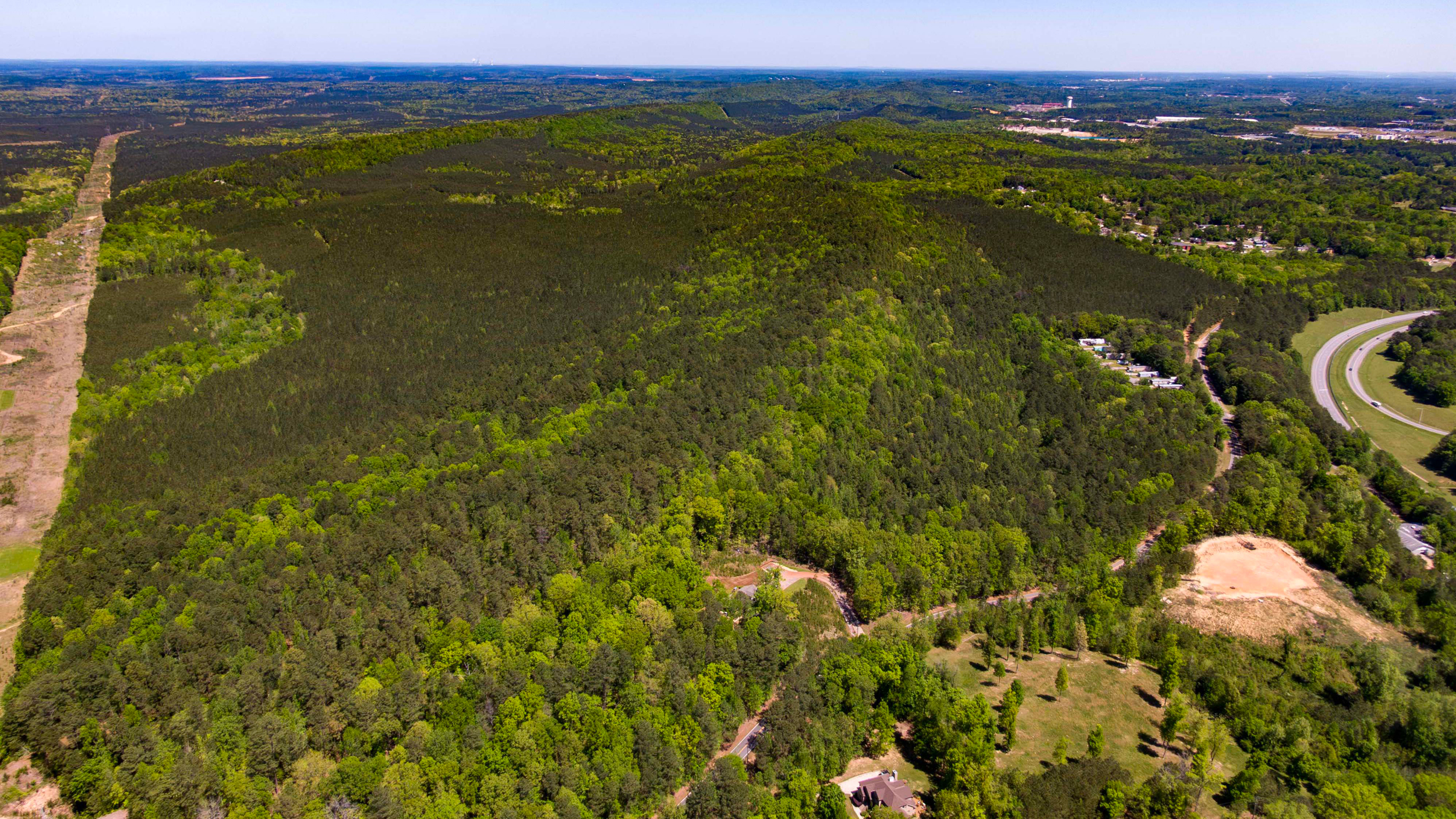 The site of a proposed data center in Bessemer, Ala., is currently a nearly 700-acre wooded plot. Construction would require the clear-cutting of more than 100 acres. Credit: Lee Hedgepeth/Inside Climate News