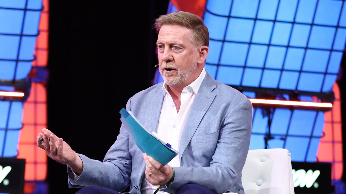 Former "60 Minutes' producer Bill Owens on stage in Toronto.