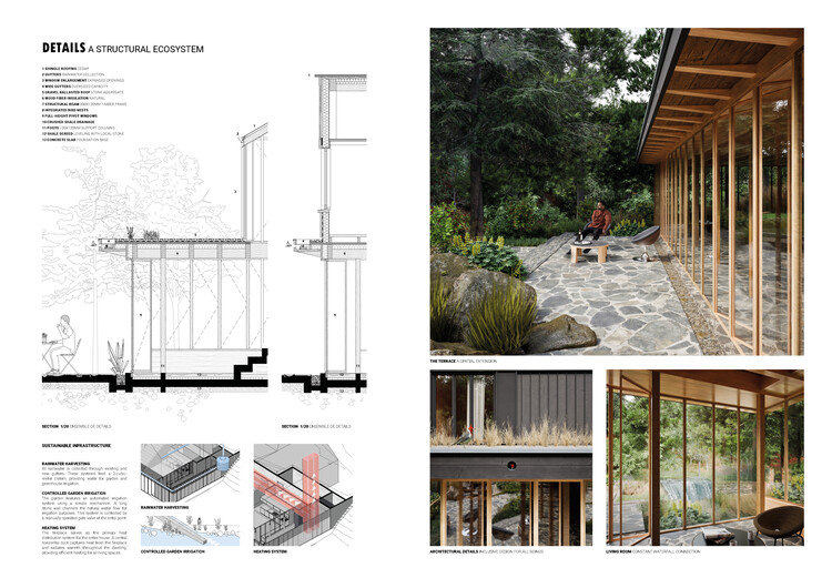 Howard Waterfall Retreat Competition: Buildner’s Winners Explore Multigenerational Living and Topography - Image 4 of 41