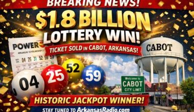 BREAKING NEWS: $1.8 Billion Lottery Ticket Purchased in Cabot — Historic Arkansas Jackpot Win