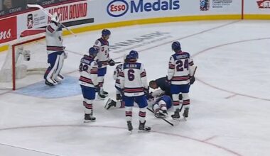 Capitals prospect Cole Hutson stretchered off ice, hospitalized after taking puck to head at World Juniors
