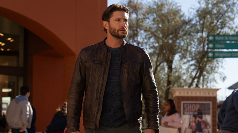 Jensen Ackles' Mark Meachum looking into the distance in Countdown