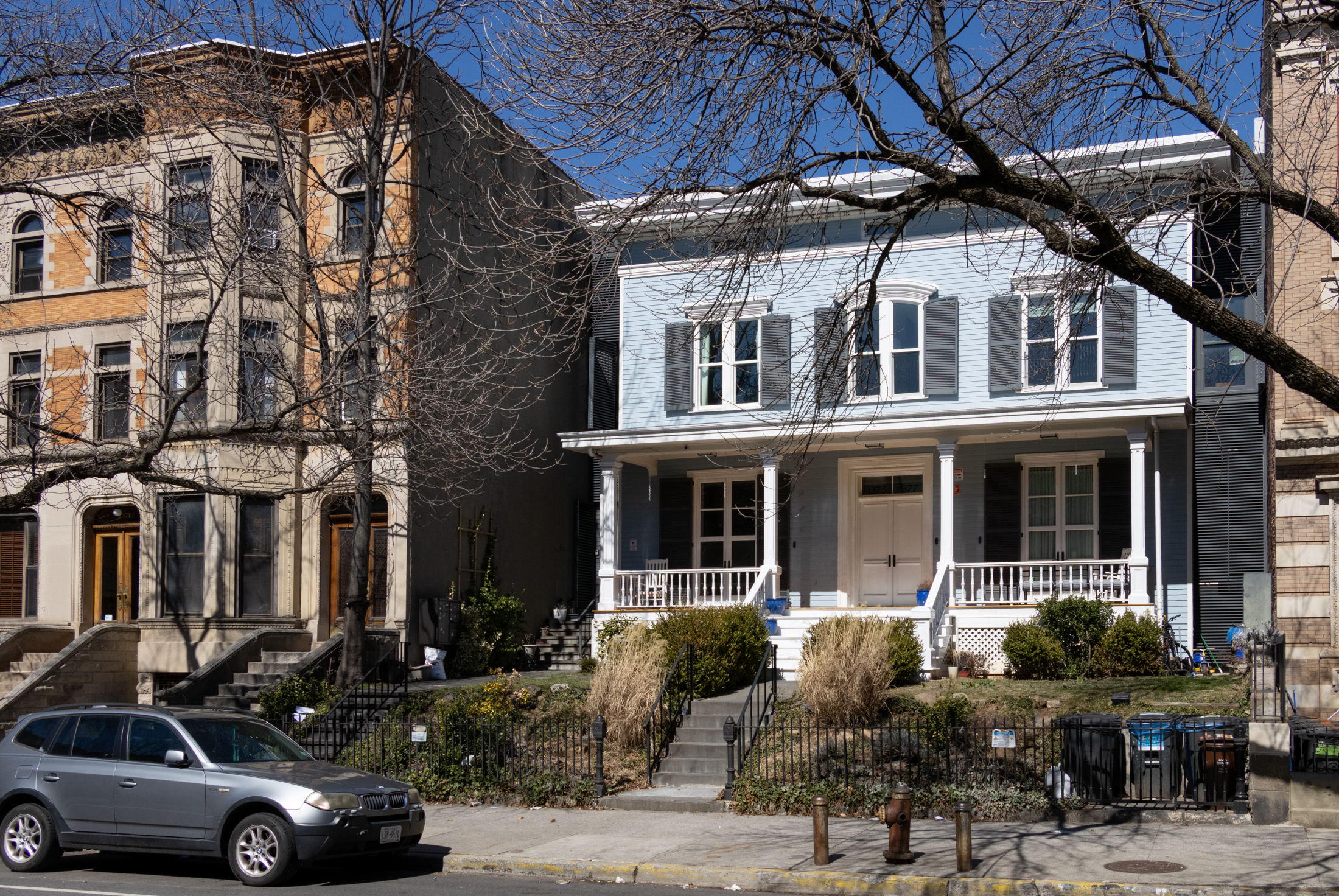 crown heights - wood frame house painted blue