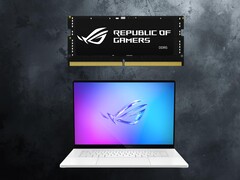 Asus Rog Zephyrus G16 gaming laptop under DDR5 RAM (Image source: Asus, Kingston with edits)
